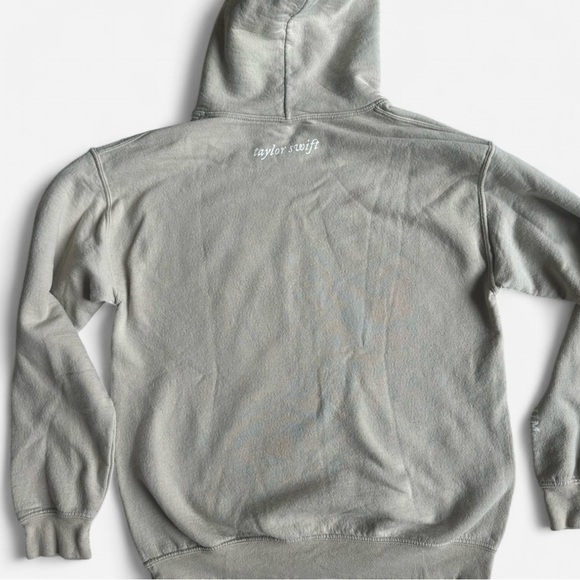 Taylor Swift Folklore Official Merch Album Hoodie Tan Hooded Sweatshirt Sz S - Picture 3 of 8